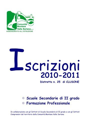 Indagine iscrizioni scolastiche a.s. 2010-2011 - Distretto n. 25