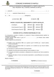 informazioni e tariffe mensili 2011 - Comune di Marano di Napoli