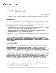 Summary of FDA Advertising and Promotion Enforcement Activities