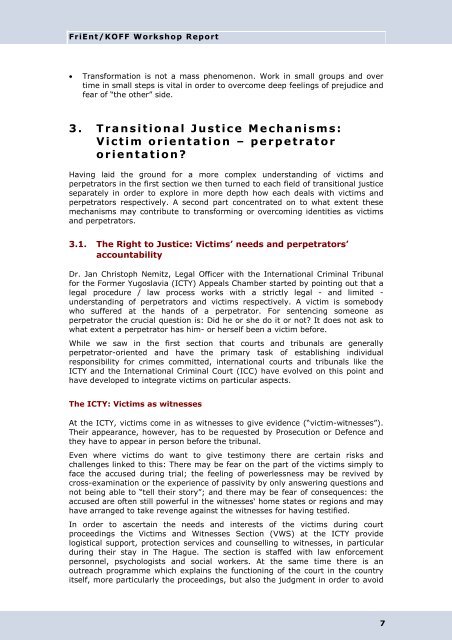 Engaging with Victims and Perpetrators in Transitional ... - FriEnt