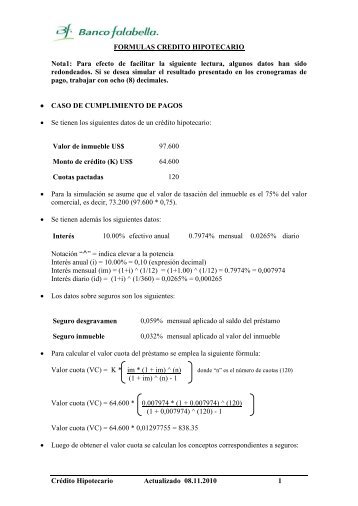 CrÃ©dito Hipotecario - Banco Falabella