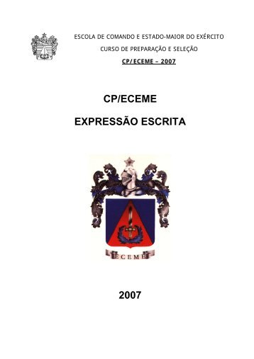 cp/eceme expressÃ£o escrita 2007 - Portal de Ensino do ExÃ©rcito