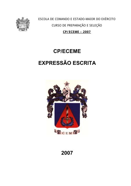 cp/eceme expressÃ£o escrita 2007 - Portal de Ensino do ExÃ©rcito
