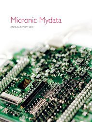 Annual report 2010 - Micronic Mydata