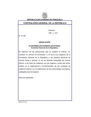 CONTRALORÍA GENERAL DE LA REPÚBLICA