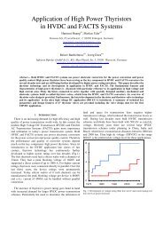 Application of High Power Thyristors in HVDC and FACTS - Siemens