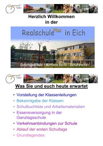 13_14Elternabend neue 5 Klassen - Realschule Plus Eich