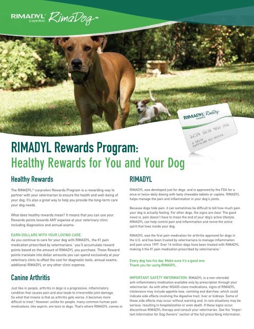 Rimadyl Rebate Program