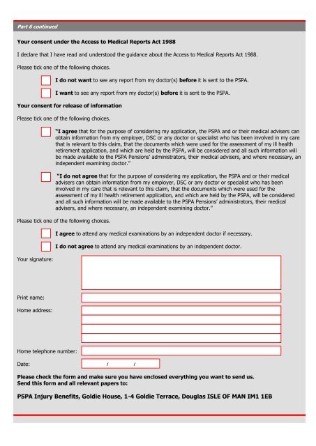 Injury Benefit Application Form - IoMG Unified Scheme