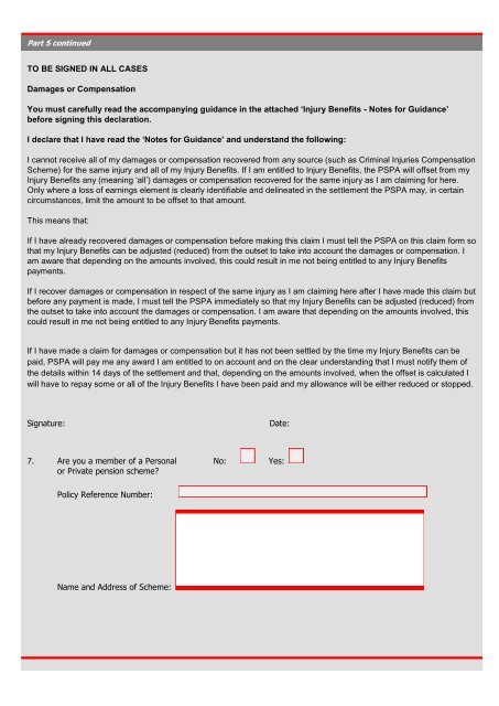 Injury Benefit Application Form - IoMG Unified Scheme
