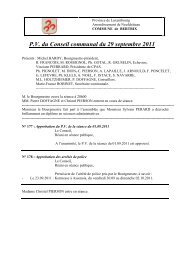 P.V. du Conseil communal du 29 septembre 2011 - Bertrix