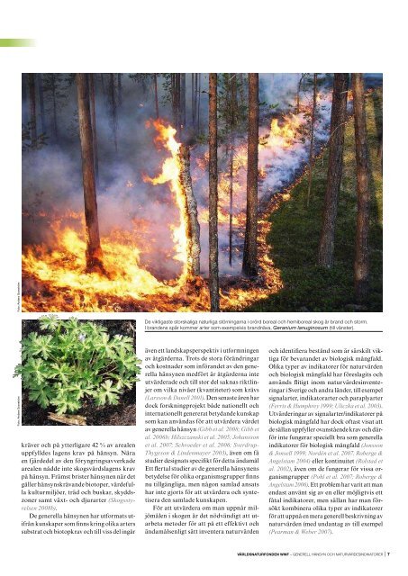 Generell hÃƒÂ¤nsyn och naturvÃƒÂ¤rdesindikatorer - SLU