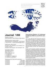 Journal 1/08 - BSLA