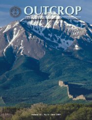 June 2009 Outcrop.indd - Rocky Mountain Association of Geologists