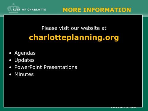 Presentations - Charlotte-Mecklenburg County