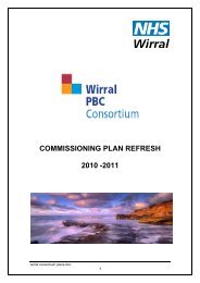 WIRRAL PBC CONSORTIUM - NHS North West