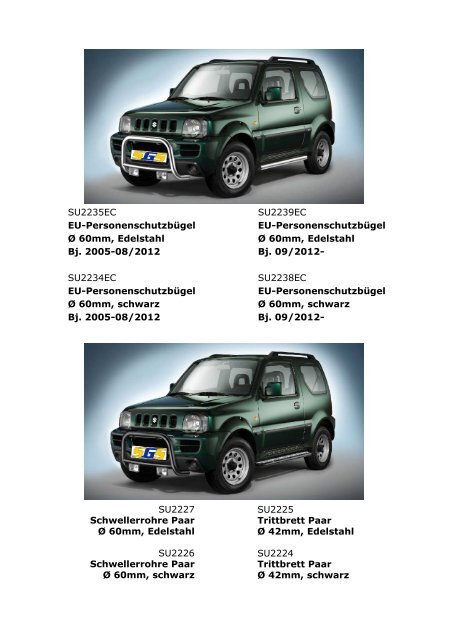 Jimny Typ FJ ab Bj. 2005 - SGS