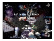 HF in the US Navy Latest Status - HFIA