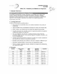 ENGG 319 - Probability and Statistics for Engineers - University of ...