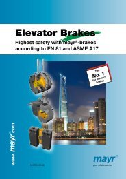 Elevator Brakes - Mayr
