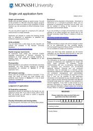 Single unit application form - Adm.monash.edu - Monash University