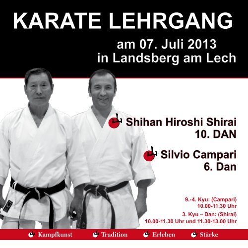 Karate Lehrgang mit Shihan Hiroshi Shirai in Landsberg - YAMA