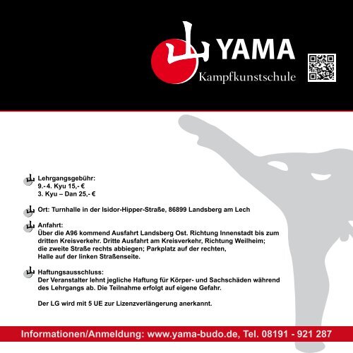 Karate Lehrgang mit Shihan Hiroshi Shirai in Landsberg - YAMA