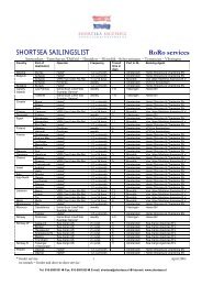 addresses booking agents - Voorlichtingsbureau Shortsea Shipping