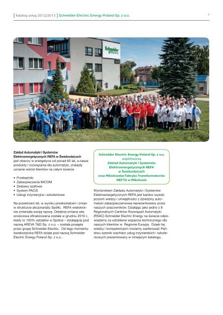 Katalog usÅug - Schneider Electric Energy Poland Sp. z o.o.