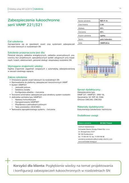 Katalog usÅug - Schneider Electric Energy Poland Sp. z o.o.