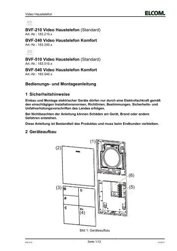 Bedienungsanleitung - Elcom