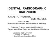 DENTAL RADIOGRAPHIC DIAGNOSIS - School of Dentistry