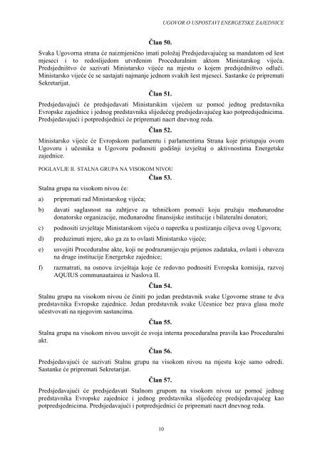 Ugovor o uspostavi energetske zajednice - Ekologija.ba
