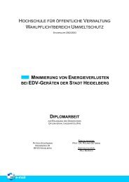 Minimierung von Energieverlusten bei EDV-GerÃ¤ten der Stadt ...