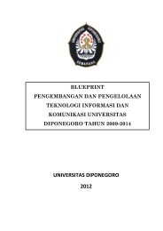 Blueprint IT_UNDIP 2009 - Sistem Informasi Fakultas Teknik