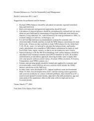Conclusions - Plant Nutrition Group Conclusions - Plant Nutrition Group