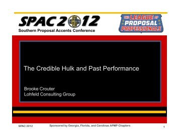 The Credible Hulk and Past Performance - SPAC