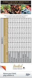 Hotel Shuttle Timetable - River Rock Casino Resort