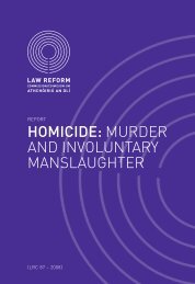 murder and involuntary manslaughter - Law Reform Commission