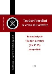 Teodori Verolini A vÃ­vÃ¡s mÅ±vÃ©szete - Kard Rendje