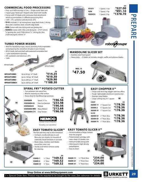 View or Download our 2012-2013 Catalog (.PDF) - Burkett ...