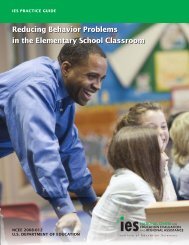 Reducing Behavior Problems in the Elementary Classroom - SPAN