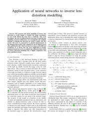 Application of neural networks to inverse lens distortion modelling
