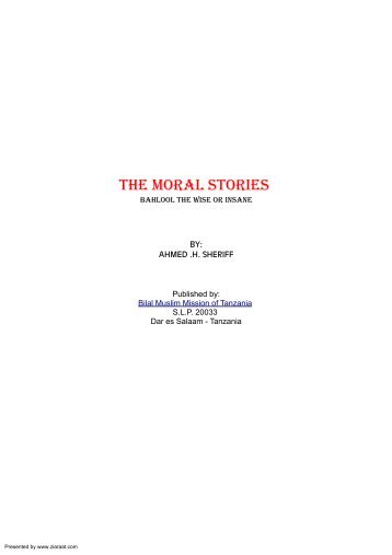 The moral stories - Bahlool - UMAA | Library