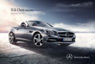 SLK-Class price list - Mercedes-Benz