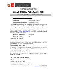 CONVOCATORIA PÃBLICA 029-2011 - Sutran