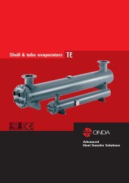 Shell & tube evaporators TE