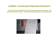 Leitfaden „Forschung im Naturpark Grebenzen“. - Naturparke