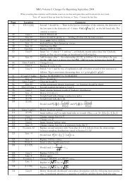 List of changes - Professor Carol Alexander