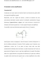 Il transistor come amplificatore - LTPA Observer Project